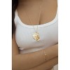 Zodiac Double Medallion 18k Gold Plated Necklace - Ettika - 2 of 2