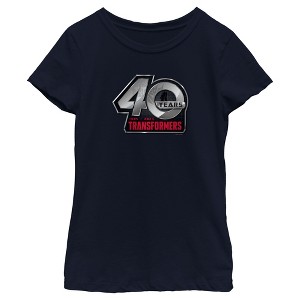 Girl's Transformers 40 Years Logo T-Shirt - 1 of 4