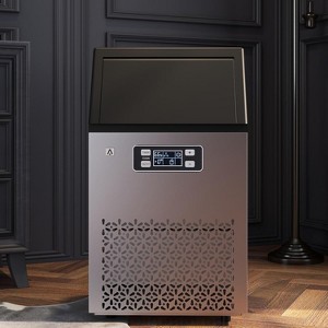 Acekool Commercial Ice Maker Machine, 110Lbs/24H with 33Lbs Storage, Stainless Steel Self-Cleaning Ice Maker, 66 Cubes in 5-15 Mins, Freestanding - 1 of 4