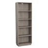 MAYEERTY 5 Shelf Bookshelf with Three Adjustable Shelves for Living Room Brown - 4 of 4