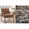 MAYEERTY Mid-Century Modern Chair Solid Wood Frame Accent Chair Extra-Thick Backrest Wingback Lounge Indoor Living Room Bedroom Reading Room - 4 of 4