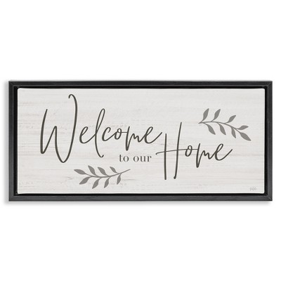 Stupell Industries Welcome To Our Home Country Sign, 25" x 11"