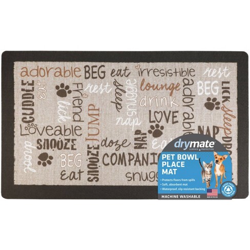 Leashboss Splash Mat Dog Food Silicone Tray With Tall Lip, For Pet