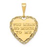 Black Bow Jewelry 14k Yellow Gold For My Wonderful Sister Heart Pendant, 20mm - 3 of 4