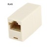 Unique Bargains RJ45 Double Female Telephone Adapter Connector Beige - 2 of 4
