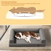 Artloge Luxury Dog Sofa Microfiber Leather Pet Bed Indoor Orthopedic Dog Couch Jumbo Indoor Furniture with 3-sided Supportive Pillow & Foam Base - 4 of 4
