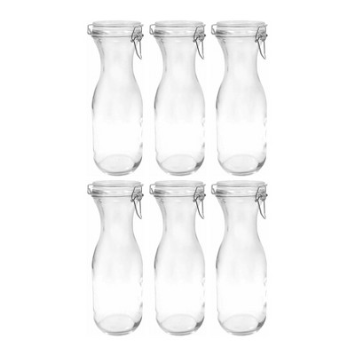 TableCraft 33.875 oz Resealable Glass Water Carafe (6-Pack)