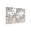 Rosana Laiz Blursbyai 'Detailed world map with cities Vali' Canvas Art - 2 of 4