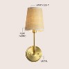 JONATHAN Y Lila Traditional Coastal Scalloped Fabric Shade/Metal LED Vanity Light - 3 of 4