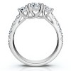 Pompeii3 2Ct TW 3-Stone Diamond Engagement Wedding Ring Set 14k Gold or Pt Lab Created - 2 of 4