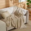 5-Piece Comforter Set with Cotton Waffle Throw Blanket - 4 of 4