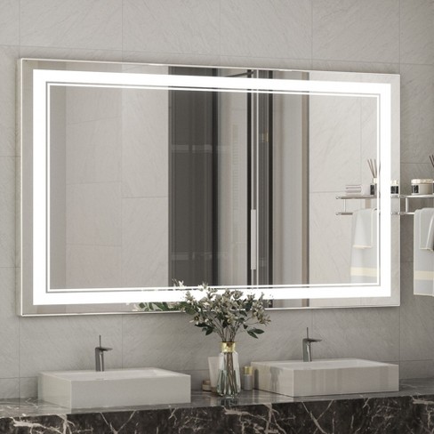 Keonjinn Led Front Light Bathroom Vanity Wall Mirror, 3 Color ...