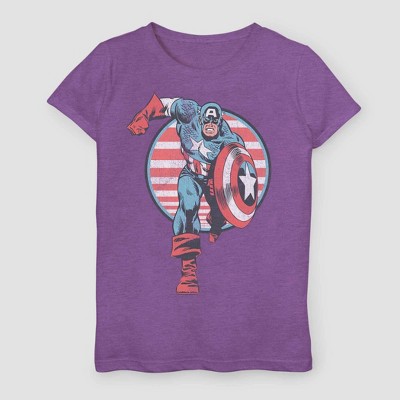 girls captain america shirt