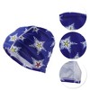 Unique Bargains Polyester Large Stars Pattern Swim Cap 5.91"x9.25" Blue White 1 Pc - 3 of 4