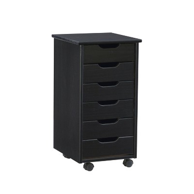 Cary 6 Drawer Rolling Storage Cart - Linon