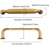 attop 10 Pack Antique Brass Cabinet Handles, 3 Inch(76mm) Hole Centers Arch Cabinet Pulls Kitchen Hardware for Cabinets and Drawers - 3 of 4