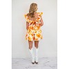 Women's Poplin Floral Romper - Peach Love M - 2 of 4