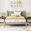 NicBex Twin Size Wood Platform Bed Frame with Decorative Headboard - 2 of 4