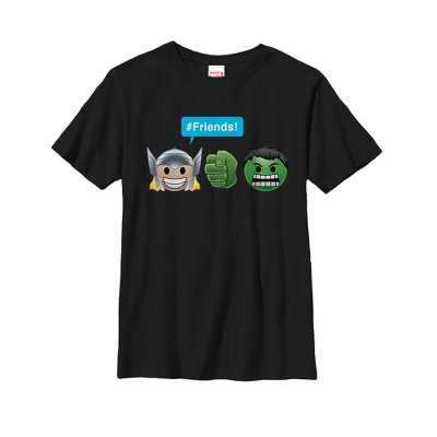 Boy's Marvel Thor Hulk Friend Emoji T-Shirt