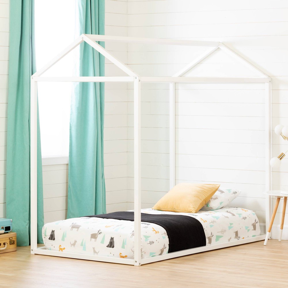 Photos - Bed Frame Sweedi House Kids' Bed Pure White - South Shore