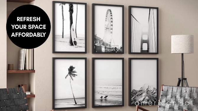 Americanflat Coastal Landscape (Set Of 6) Framed Prints Gallery Wall Art Set Simple Beach Photography By Sisi And Seb, 2 of 5, play video