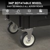 Huxxion Utility Cart with Wheels, Heavy Duty Rolling Service Cart for Warehouse,Garage, Cleaning() - 2 of 4