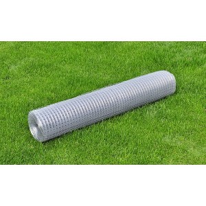 vidaXL Chicken Wire Fence Galvanized Steel 82'x3.3' Silver - 1 of 4