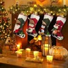 4 Pack 18 Inch Big Xmas Stockings Decoration - Santa Snowman Reindeer Penguin Family Stockings Home Decor Set of 4 - 2 of 4