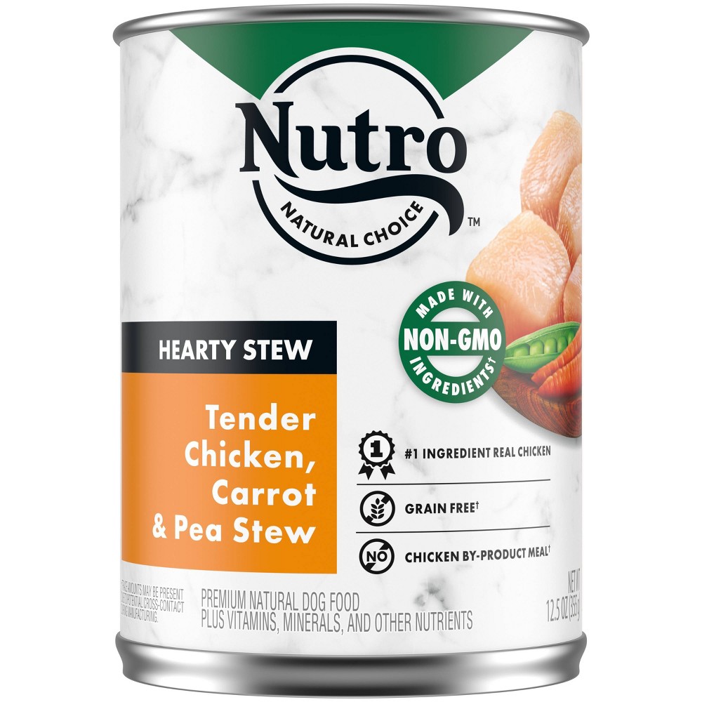 Photos - Dog Food Nutro Grain Free Hearty Stew Wet  Tender Chicken, Carrot & Pea Ste 