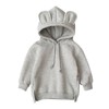 MyKids-Usa Baby Solid Color Animal Ear Patch Design Autumn Hoodie - 4 of 4