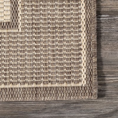 Handmade Oval Beige 5' x 7' Easy-Care Synthetic Area Rug