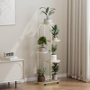 Metal Plant Stand with Wheels, Tiered Corner Shelf for Indoor Plants, Patio, Bedroom, Living Room, Balcony - 2 of 4