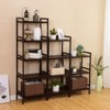5-Tier Adjustable Storage Shelf, 55.9" Tall Shelving Unit, 9 HeightOptions, 132 lb Total Capacity, for Bathroom, Living Room, Kitchen, Brown - 4 of 4