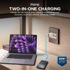 iHome 45W GaN Universal Charger, Dual USB-C Ports, Fast Charging, Folding Prongs, Travel-Friendly, Charges 2 Devices at Once - 3 of 4
