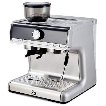 Espresso Machine, 20 Bar Professional Coffee Maker with Grinder and Milk Frother Steam Wand