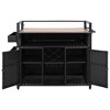 AZL1 Life Concept Utility Storage Bins Patio Backyard Garden Poolside Storage with 2 Shelves, 2 Doors, and 6 Drawer, Black, 52.8"*28.3"*41.5" - 4 of 4