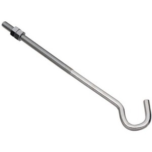 National Hardware Zinc-Plated Silver Steel 10 in. L Hook Bolt 135 lb 1 pk (Case of 10) - 1 of 1