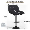NicBex Set of 2 Bar Stools for Kitchen Island,Faux Leather Counter Bar Stools with Footrest,Bar Chairs for Dining Rooms,Kitchens Islands,White/Black - 3 of 4