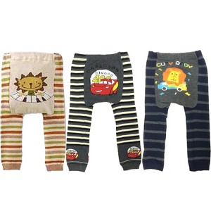 Wrapables Baby and Toddler Animal Leggings (Set of 3), 6 to 12 months, Piano Cars - 1 of 4
