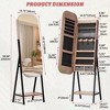 Fredees Round Mirror Jewelry Cabinet, Door-Hanging Armoire with Wall-Mounted Full-Length Mirror & Jewelry Storage - 2 of 4