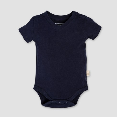 Burt's Bees Baby® Baby Boys' Short Sleeve V-Neck Bodysuit - Blue - image 1 of 1