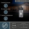 VAXCEL Clinton 1-Light Matte Black Motion Sensor Dusk to Dawn Outdoor Wall Sconce, Durable Steel, Clear Glass Shade - 2 of 4
