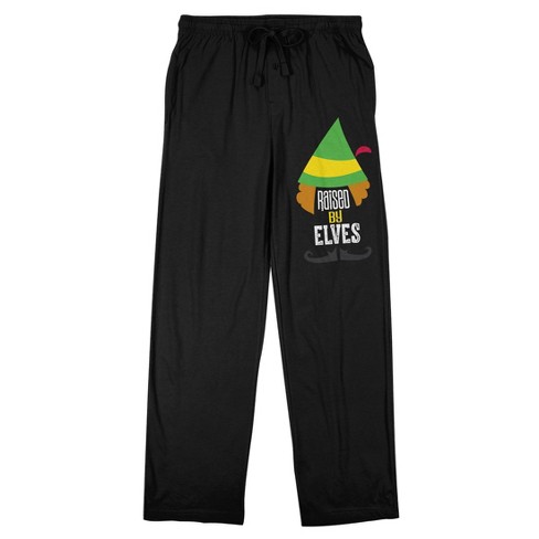 Elf Buddy's Christmas Cheer Men's Black Graphic Sleep Shorts-small