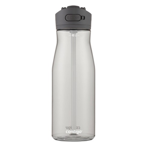 Contigo Fit Plastic Water Bottle with AUTOSPOUT Straw Lid, Black