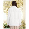Seta T Women's Faux Fur Coat Long Sleeve Pockets Lapel Shaggy Warm Winter Overcoat Fluffy Jackets - 4 of 4