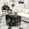 Costway 31.5''  Lift Top CoffeeTable ModernTable W/ Hidden Compartment&Wood Legs For Home - 4 of 4