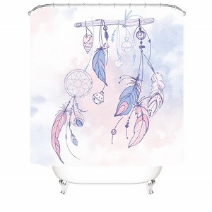 Dream Catcher Watercolor Shower Curtains for Bathroom Waterproof Fabric Bath Curtain Durable Soft Stylish Bathroom Decor 72x72 Inch - 1 of 1