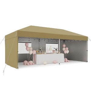 10'x 20' Pop up Canopy Tent with 210 D Oxford Fabric, Portable Instant Canopy with 4Pcs Sidewalls - 1 of 4