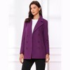 Allegra K Women's Long Sleeves Double Breasted Button Winter Outerwear Pea Coat - 2 of 4