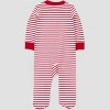 Carter's Just One You® Baby Christmas Striped Santa Claus Sleep N' Play with Hat - Red - 2 of 4